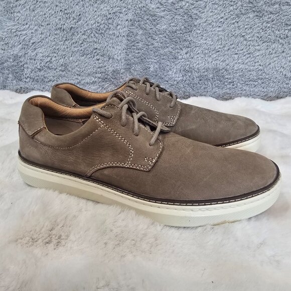Johnston & Murphy McGuffey 2 Plain Toe Oxford Sneaker Taupe Nubuck Size 8.5 NEW